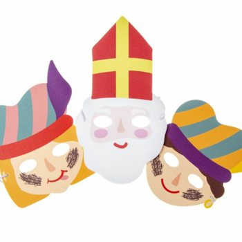 SINTERKLAAS - MÁSCARAS DE SÃO NICOLAU E PIET EM ESPUMA (48 un.)