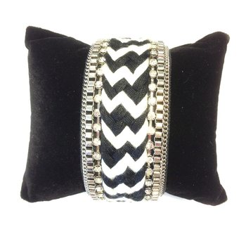 Pulseira Estilo Ibiza Preto e Branco (1 un.)