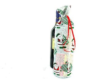 Saco de Luxo para Garrafa de Vinho de Natal (12 un)