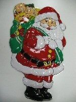 PAINEL DECORATIVO GRANDE - PAI NATAL COM SACO DE PRESENTES (2 un.)