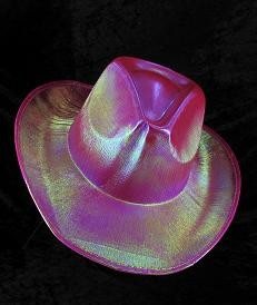 CHAPÉU DE COWBOY COM GLITTER - ROSA (6 un.)
