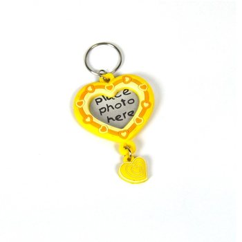 Porta-Chaves de Coração para Foto - Amarelo (35 un.)