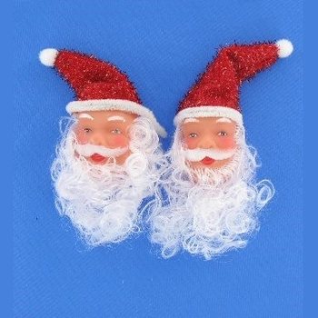 Pequenas cabe&ccedil;as de Pai Natal, conjunto de 2 (12 conjuntos)