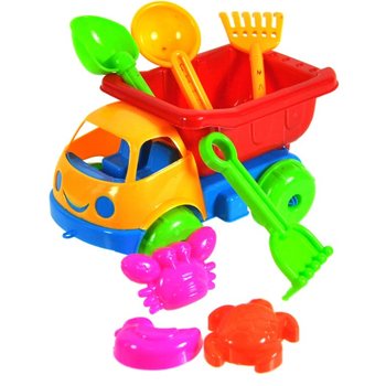 Set de Praia Brinquedo Camião Basculante 17 cm (10 un.)