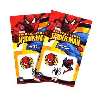 Tatuagens Marvel de 3 Pe&ccedil;as - Modelo: Spider-Man (50 un.)