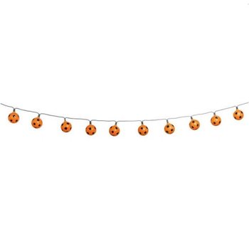 Cord&atilde;o de Luzes Futebol Laranja - 10 L&acirc;mpadas (6 unid.)