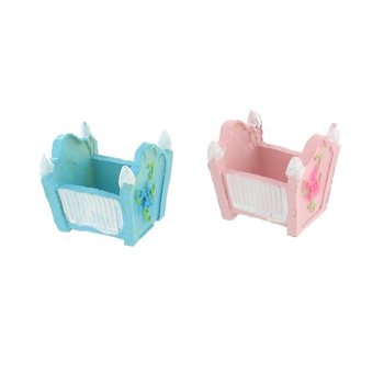 Topper de bolo nascimento - Berço - Rosa/Azul (2 ud.)