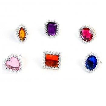 MIX ANÉIS BLING BLING PARA CRIANÇAS (48 un.)