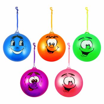 Bola Bungee Smiley com Cordão Elástico Ø 23 cm (24 un.)