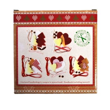 Conjunto de 5 Pe&ccedil;as para Criar os Seus Pr&oacute;prios Enfeites de Natal - Modelo 2 (6 un.)