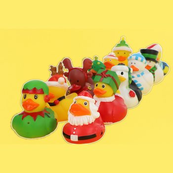 Mix Patinhos de Natal 6cm (12 unidades) - Brindes Festivos