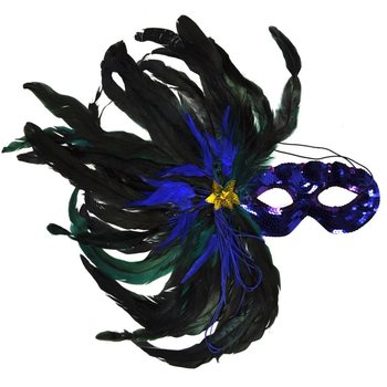 Máscara de olhos com penas - Modelo 6 (4 unid.)