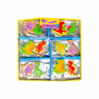 Conjunto de 2 Borrachas DINO em Display (36 un.)