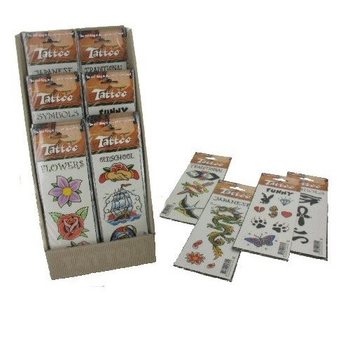 TATUAGENS TEMPORÁRIAS EM DISPLAY (72 un.)