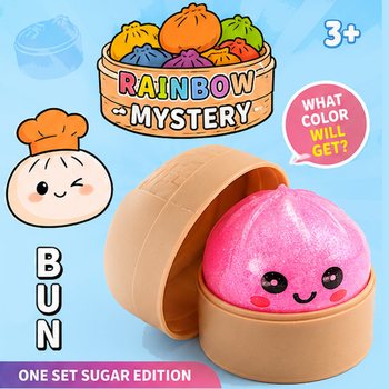 RAGE - Squishy SUGAR EDITION Bun Dumplings PEQUENO (5.3 x 5.3 x 4.1 Cm) Viral 2026 Fidget Toy (24 un.)