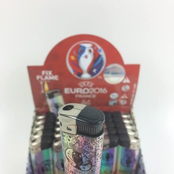 Isqueiros el&eacute;tricos UEFA EURO 2016 em display - 50 un (Liquida&ccedil;&atilde;o)