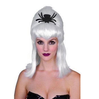Peruca - Cabelo Branco com Aranha (1 un.)