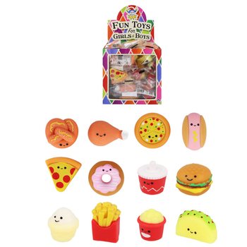 Squishy Fast Food para Tômbola - Figuras em Display (60 un.)