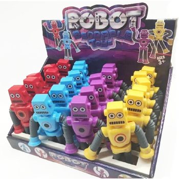 ROBÔS DE BRINQUEDO FLEXÍVEIS - MIX DE CORES - EM EXPOSITOR (24 un.)