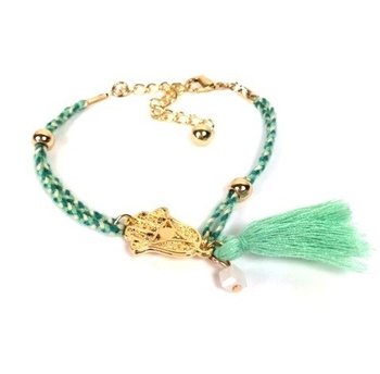 Pulseira Entrançada Azul/Branco (1 un)