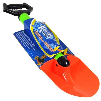 Pá de praia com pistola de água integrada