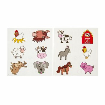 TATUAGENS DIVERTIDAS - ANIMAIS DA QUINTA (96 unidades)