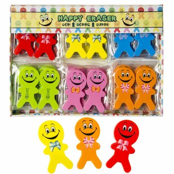 Gomas de Apagar Smiley Alegres 2 Peças (36 sets)