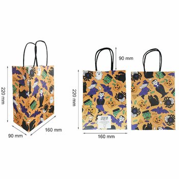 Sacos de Presente Halloween em Papel 16x9x22 cm (12 unid.)