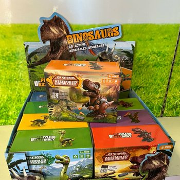 Kit de Constru&ccedil;&atilde;o de Dinossauro 3D em Caixa de Presente - Display (8 unid.)
