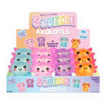 AXOLOTL SQUEEZE SQUISHY - GEL E A&Ccedil;&Uacute;CAR - DISPLAY (12 un.)