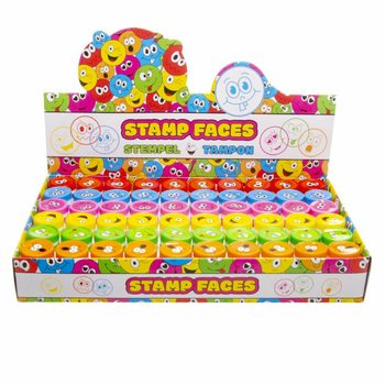 CARIMBOS SMILEYS / ROSTOS ALEGRES EM EXPOSITOR (60 un.)