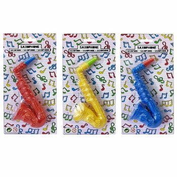 Saxofone de Brinquedo - 16 cm - Cores Sortidas - Pack de 12 em Cartão