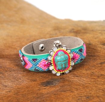 Pulseira Ibiza Prata Verde Buda (1 un.)