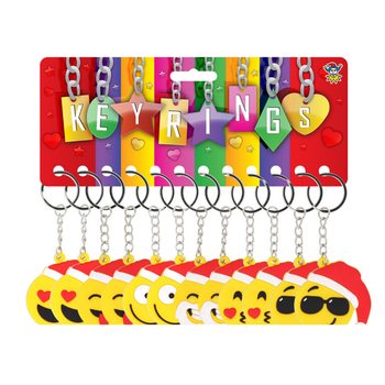 PORTA-CHAVES SMILEY DE NATAL (12 un.)