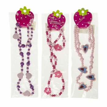 Conjunto de Colar e Pulseira de Madeira para Crian&ccedil;a (48 un.)