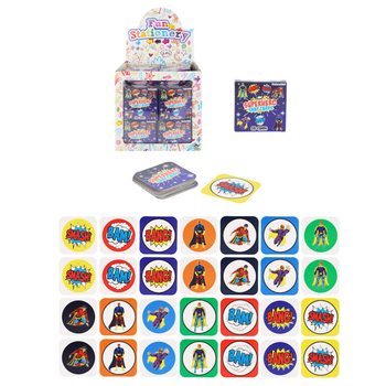 PEQUENOS JOGOS DE MEMÓRIA - MODELO: SUPER-HERÓI - EM DISPLAY (64 unid.)