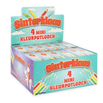 L&aacute;pis de cor Sinterklaas (S. Nicolau) 4 unidades em display (120 un.)