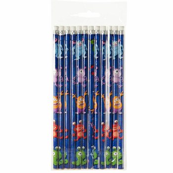 Lápis Monstros com Borracha (12 unidades)