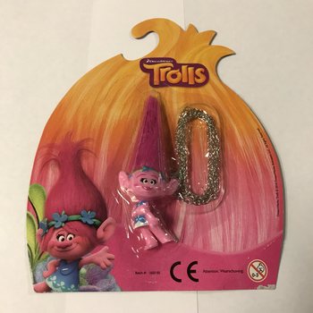 Figura Trolls com corrente em cartão (12 un.)