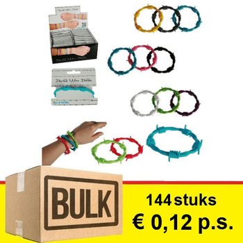 ***OFERTA BULK*** PULSEIRAS DE ARAME FARPADO EM EXPOSITOR (144 unid.)