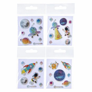 AUTOCOLANTES BRILHANTES GLITTER - MODELO: ESPA&Ccedil;O (100 un.)