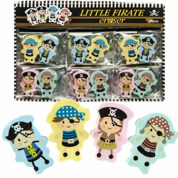 Conjunto de Borrachas Figuras Piratas - 2 Peças em Display