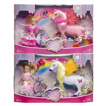 CONJUNTO DE BRINQUEDO UNIC&Oacute;RNIO E PRINCESA - EM CAIXA DE PRENDA LUXUOSA (1 ud.)
