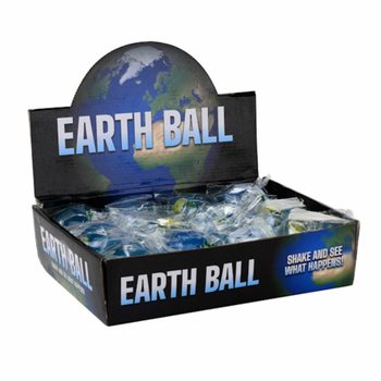 Bola de Purpurina Globo Terrestre &Oslash;6,5 cm em Expositor (12 unidades)