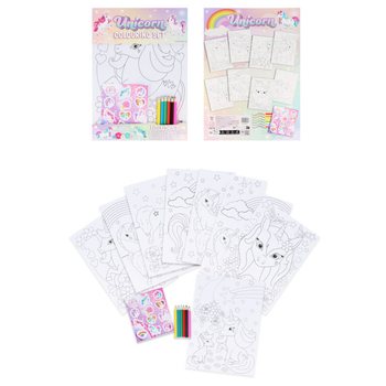 SET DE COLORIR GRANDE UNICÓRNIO - 22x30x1 CM (12 un.)