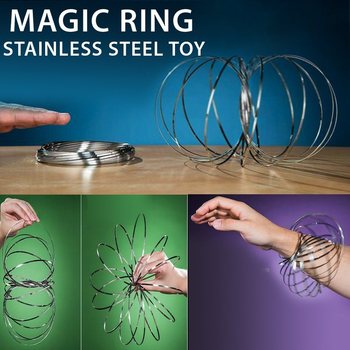 Anéis Mágicos / Flow Rings - Kinetic 3D Magic Ring - PRATA | NO CARTÃO (12 unid.)