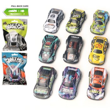 Carros de Corrida de Metal Pull Back em Giftbag (24 unid.)