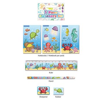 Set de escrita Sea Life de 5 peças (24 un.)