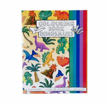 Livro de Colorir Dinossauros A4, 21x28 cm, com Autocolantes (12 un.)