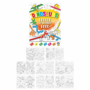 Livro de Colorir por Números - Dinossauro (48 unidades)